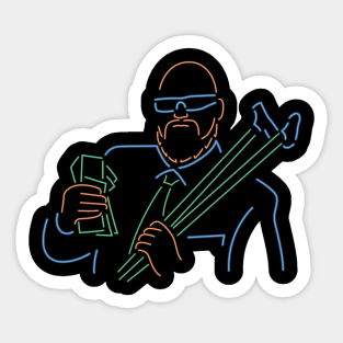 Neon money Sticker